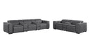 1224 - 8-Piece Modular Power Reclining Sofa & Loveseat Set In With 5 Power Recliners & Power Headrests