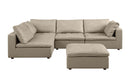 1100 - 5-Piece Left Arm Facing 3-Seat Sectional (Top-Grain Italian Leather)