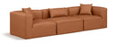 Cube - Modular 3 Piece Sofa - Cognac