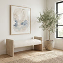Hickory - Fabric Upholstered Bench - Natural Frame