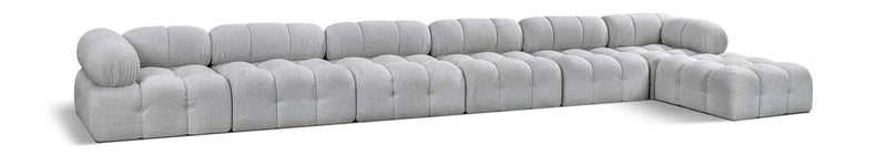 Ames - 7 Piece Boucle Fabric Modular L-Shaped Sectional