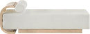 Zephyr - Linen Textured Fabric Upholstered Chaise - Painted Natural Base