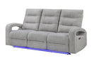 U6611 - Power Reclining Sofa With LED - Dark Gray
