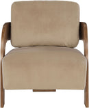 Cedra - Velvet Performance Fabric Upholstered Accent Chair - Brown Frame