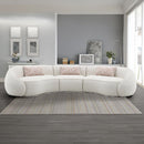 Sahara - Sectional Sofa With 3 Pillows - Beige Boucle