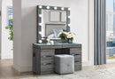Lexi - Vanity Accessory Stool - Gray