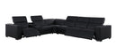 1208 - 7 Piece L-Shaped Leather Reclining Sectional With 3 Power Recliners
