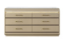 Genesis - 5 Piece King Bedroom Set (Bed, Dresser & Mirror, Nightstand, Chest) - Gold