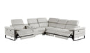 1246 - 6-Piece L-Shaped Modular Power Reclining Sectional With 3 Power Recliners And Power Headrests