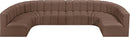 Arc - Faux Leather Modular U-Shaped Sectional