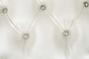 Adara - Bench - Pearl White Synthetic Leather & Antique White