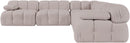 Orin - Velvet Fabric 5 Piece Modular Sectional