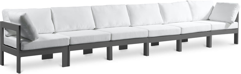 Nizuc - Outdoor Patio 6 Seat Modular Sofa With Gray Frame
