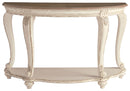 Realyn - Sofa Table - White / Brown