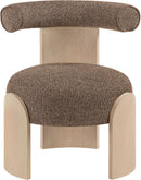 Calder - Linen Textured Fabric Upholstered Accent Chair - Painted Natural Base