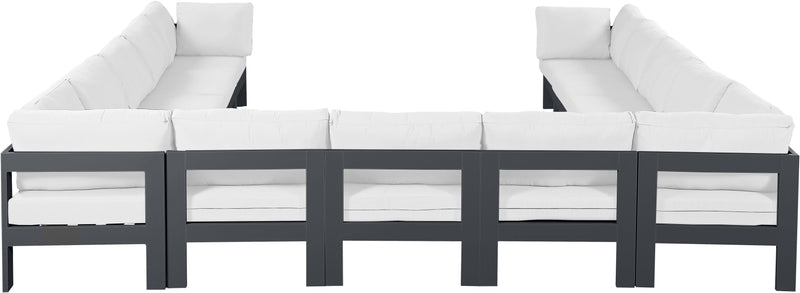 Nizuc - Outdoor Patio 13 Piece Modular Sectional With Gray Frame