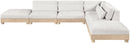 Turin - Chenille Fabric Upholstered Modular Sectional - White