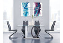 D1628 - 9 Piece Dining Room Set (Dining Table And 8 Dinning Chairs) - Silver