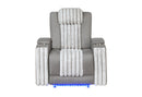 U8000 - Power Recliner With Power Headrest & LED Light - Gray