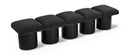 Pavilion - 5 Piece Modular Bench With Black Base