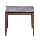 Bevis - End Table - Engineered Stone Top & Walnut