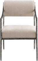Bastille - Upholstered Dining Arm Chair (Set of 2) - Silver Frame