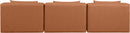 Cube - Modular 3 Piece Armless Sofa - Cognac