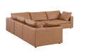 1100 - 5-Piece L-Shaped Sectional (Top-Grain Italian Leather)