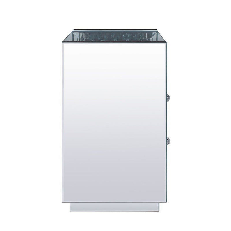 Nysa - 20" X 14" Accent Table - Mirrored & Faux Crystals