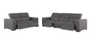 1208 - Leather Reclining Set (Sofa & Loveseat With 4 Power Recliners)