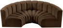 Arc - Velvet 4 Piece U-Shaped Modular Sofa