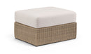 Seacrest - Olefin Water Resistant Fabric And Wicker Outdoor Patio Ottoman/Coffee Table