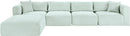 Shaggy - 5 Piece Modular Sectional With Ottoman