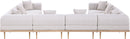 Laguna - 8 Piece Resilient Water Resistant Fabric 142" Upholstered Outdoor Patio Modular Sectional