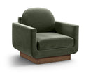 Diviento - Velvet Performance Fabric Upholstered Accent Chair