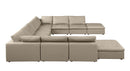 1100 - 10-Piece U-Shaped Sectional With Chaise In Top-Grain Italian Leather