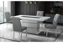 Monaco - 9 Piece Dining Room Set (Dining Table And 8 Dinning Chairs) - Gray / White