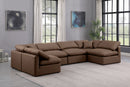 Indulge - Faux Leather 6 Piece Modular U-Shaped Sectional