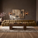 Orin - Velvet 5 Piece Modular Armless Sofa