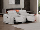 2679 - Genuine Leather Console Loveseat With Dual Power Recliners