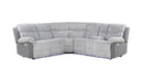 U6028 - Reclining Sectional With LED - Gray