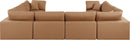 Comfy - 8 Piece Faux Leather Modular Sectional