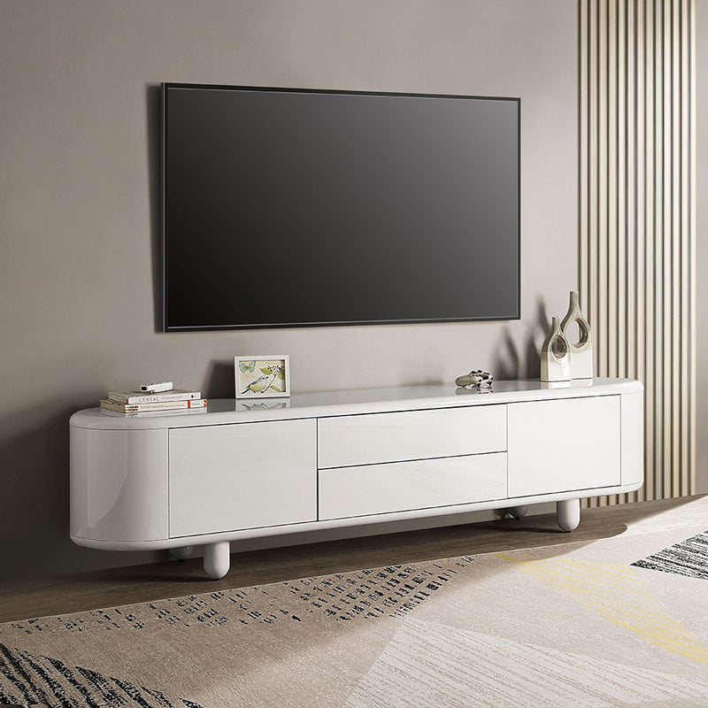 Keely - TV Stand - White High Gloss