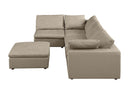 1100 - 5-Piece Left Arm Facing 3-Seat Sectional (Top-Grain Italian Leather)