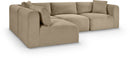 Shaggy - Fabric 4 Piece Modular Sectional