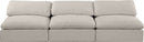 Comfy - Linen Modular Armless Sofa 3 Seats