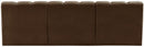 Arc - Velvet 4 Piece Modular Straight Sofa - Brown
