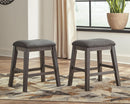 Caitbrook - Upholstered Stool (Set of 2) - Gray