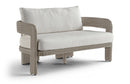 Sandbay - Olefin Water Resistant Fabric And Wicker Outdoor Patio Loveseat