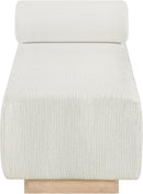 Zephyr - Linen Textured Fabric Upholstered Chaise - Painted Natural Base